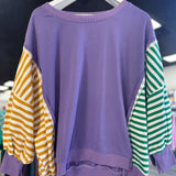 Mardi Gras Striped Pullover