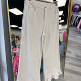 Go With It Ruffle Hem Pant | White