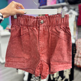 Sunny Drive Rust Denim Lightweight Shorts