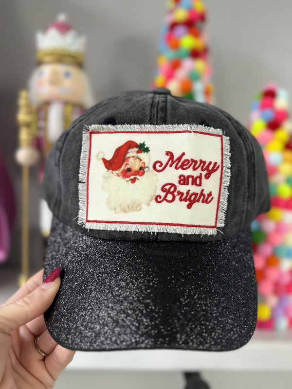 Merry and Bright Glitter Bill Hat