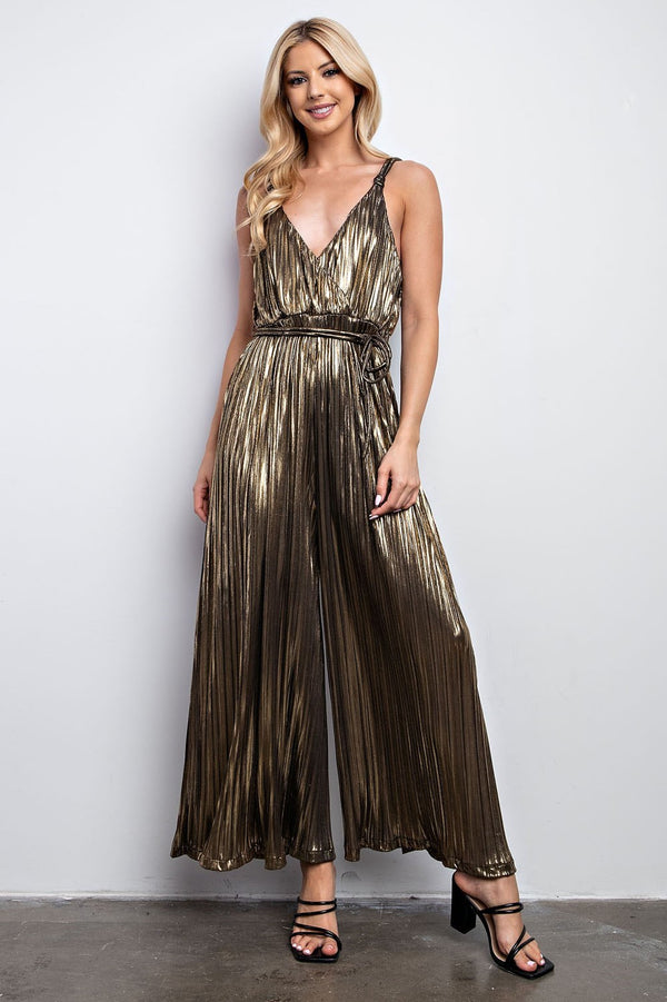 Show Stoppa Metallic Gold Jumpsuit