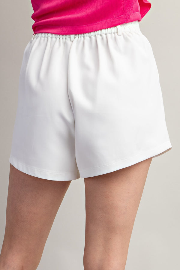 Confident Moves Pleated High Waisted Shorts