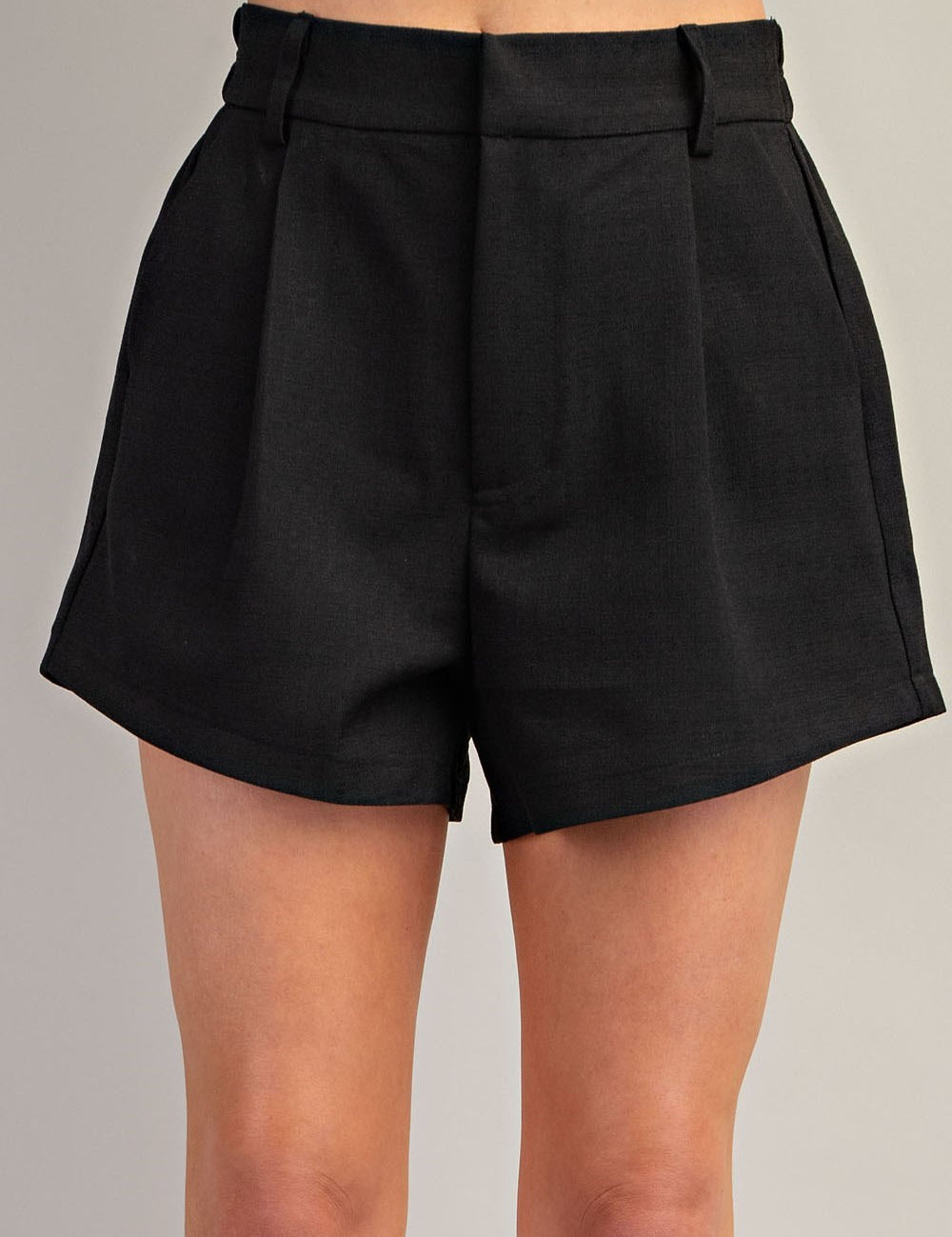Confident Moves Pleated High Waisted Shorts