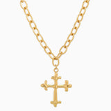 Vintage Gold Cross Necklace