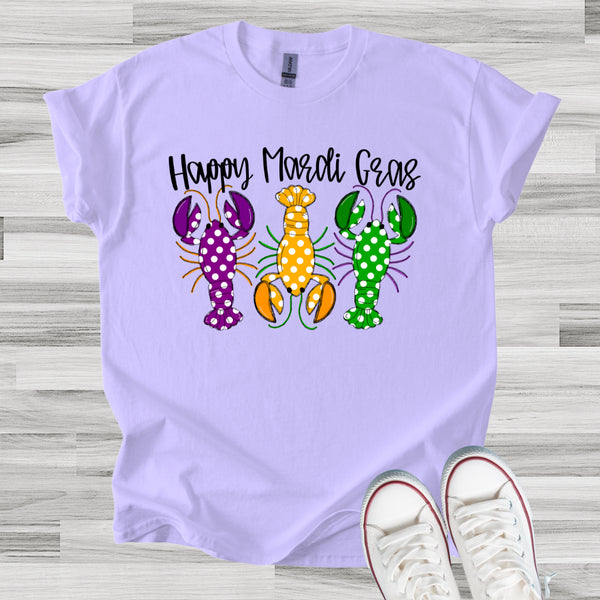 Happy Mardi Gras Crawfish Tee