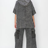 Acid Wash Cargo Joggers
