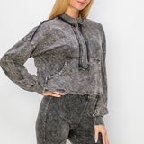Mineral Washed Zip Top