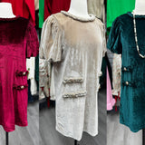 True Elegance Velvet Braid Dress