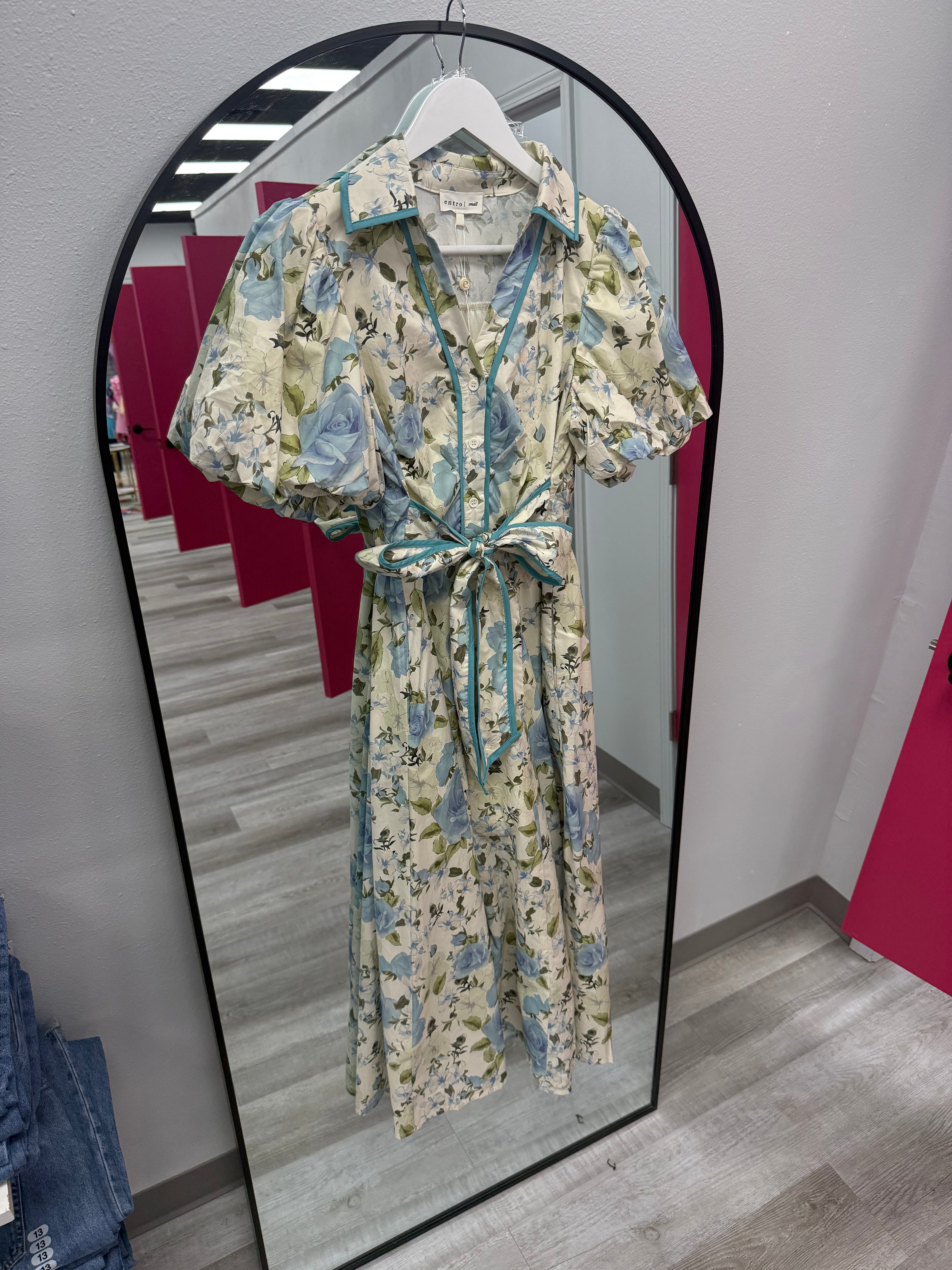 Seaside Bloom Midi Dress