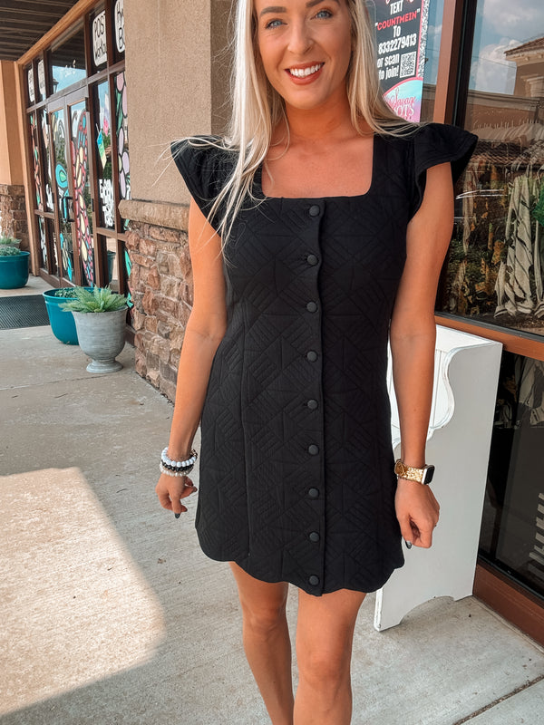 Black Quilted Dress