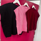 Always The One Diamond Knit  Pocket Sweater