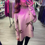 Cheetah Mock Neck Sweater - Various Colors and Plus!