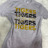 Tigers Team Name Repeat Graphic Tee