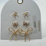 Bow Trio Earring Set