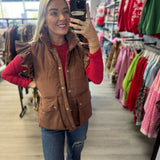 Puff Ruffle Corduroy Vest