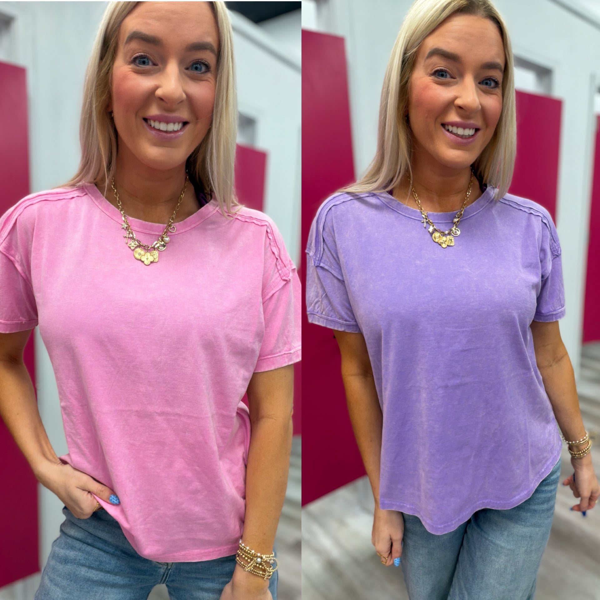 Your Best Basic Tee | Acid Wash with Seam Detail