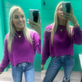 SAVAGE STEALS |  Side Slit Oversized Cropped  Sweater