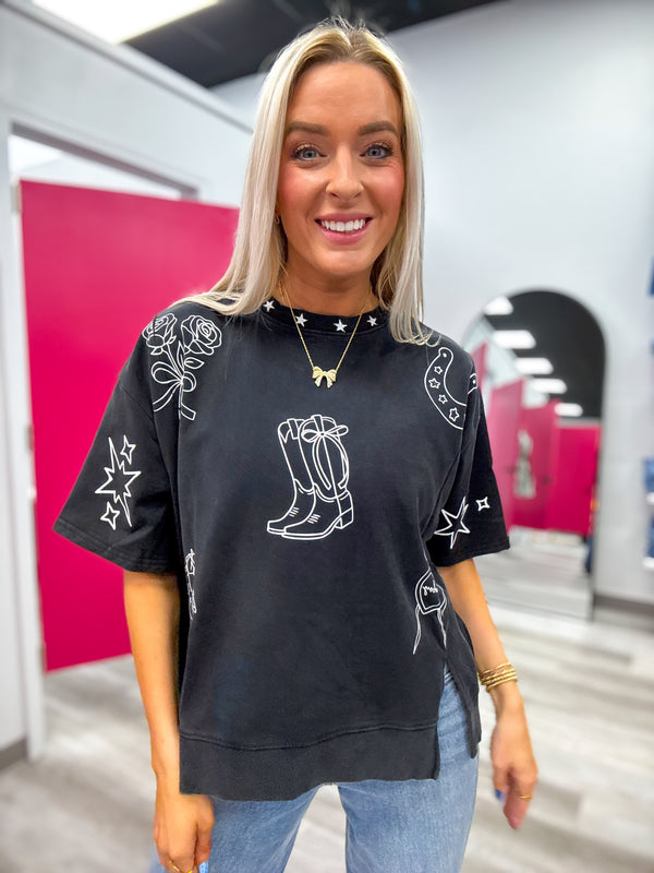 The Darling Western Sketch Top