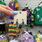 Fleur De Lis and Bow Earring