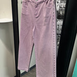 Pearl Detail Jeans - Lavender