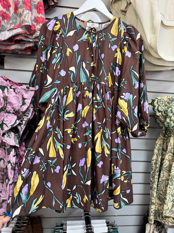 Espresso Floral Dress