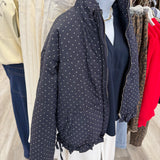 Navy and White Puff Jacket