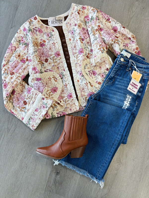 Petals & Pockets Quilted Jacket