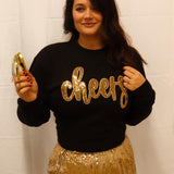 Cheers Long Sleeve Graphic Tee Embordered Shirt