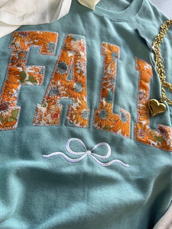 Pumpkin Fall Bow Coquette Sweatshirt