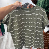 Between The Lines Scallop Sweater