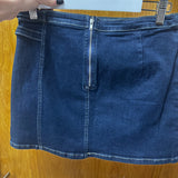 Denim Crossover Buckle Skirt