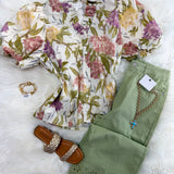 Sweet Escape Scallop Pants Matcha