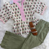 Sweet Escape Scallop Pants Matcha