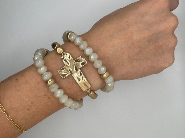 Cross Bracelet - 3 Strands