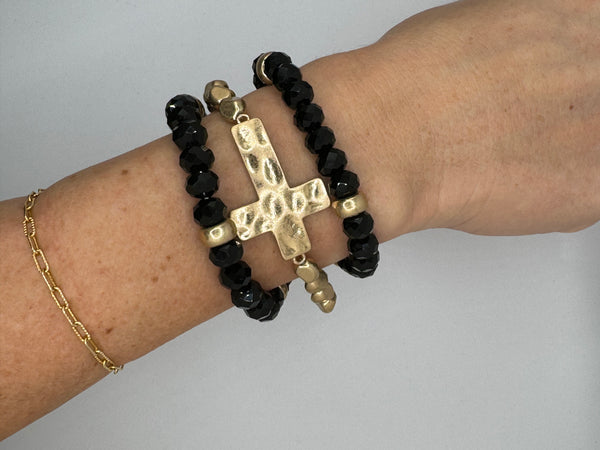 Cross Bracelet - 3 Strands