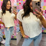 Vanilla Braided Sweater