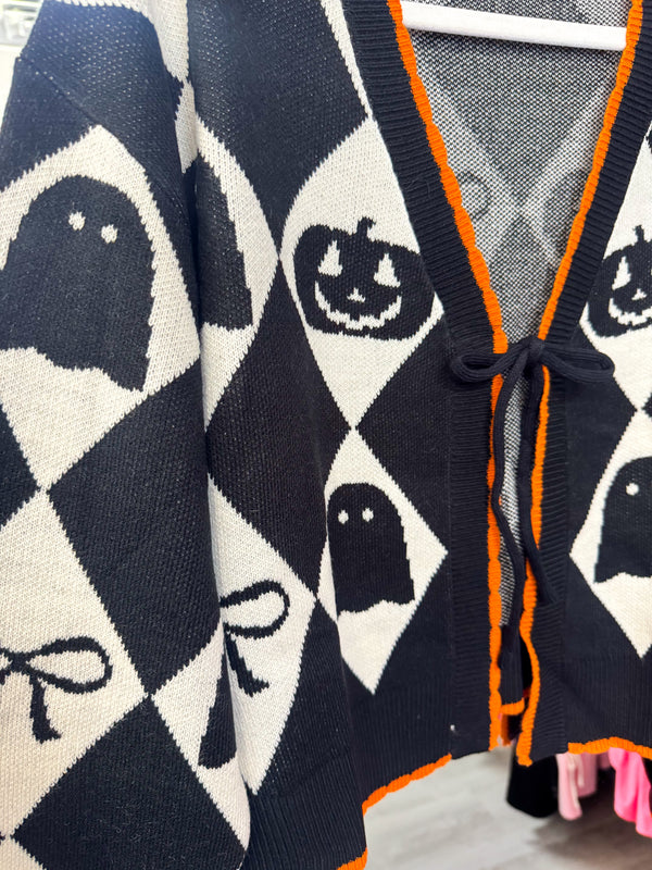 Sweet and Spooky Halloween Tie Sweater