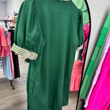 Solid Green Ribbon Dress