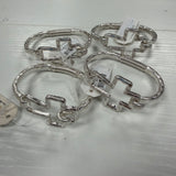 Silver Hinged Cross Bracelet