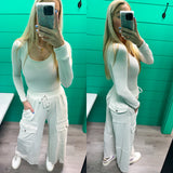 Wide Leg Cargo Pants