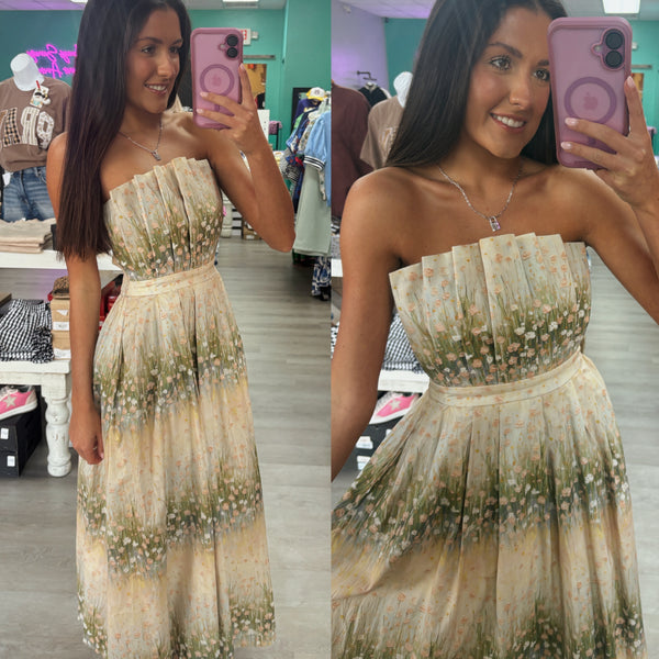 Fall Strapless Midi