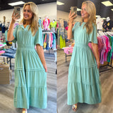 Graceful Days Tiered Midi Dress