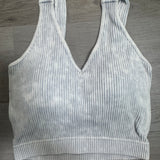 BEST SELLER Ribbed Padded Crop Seamless Tank