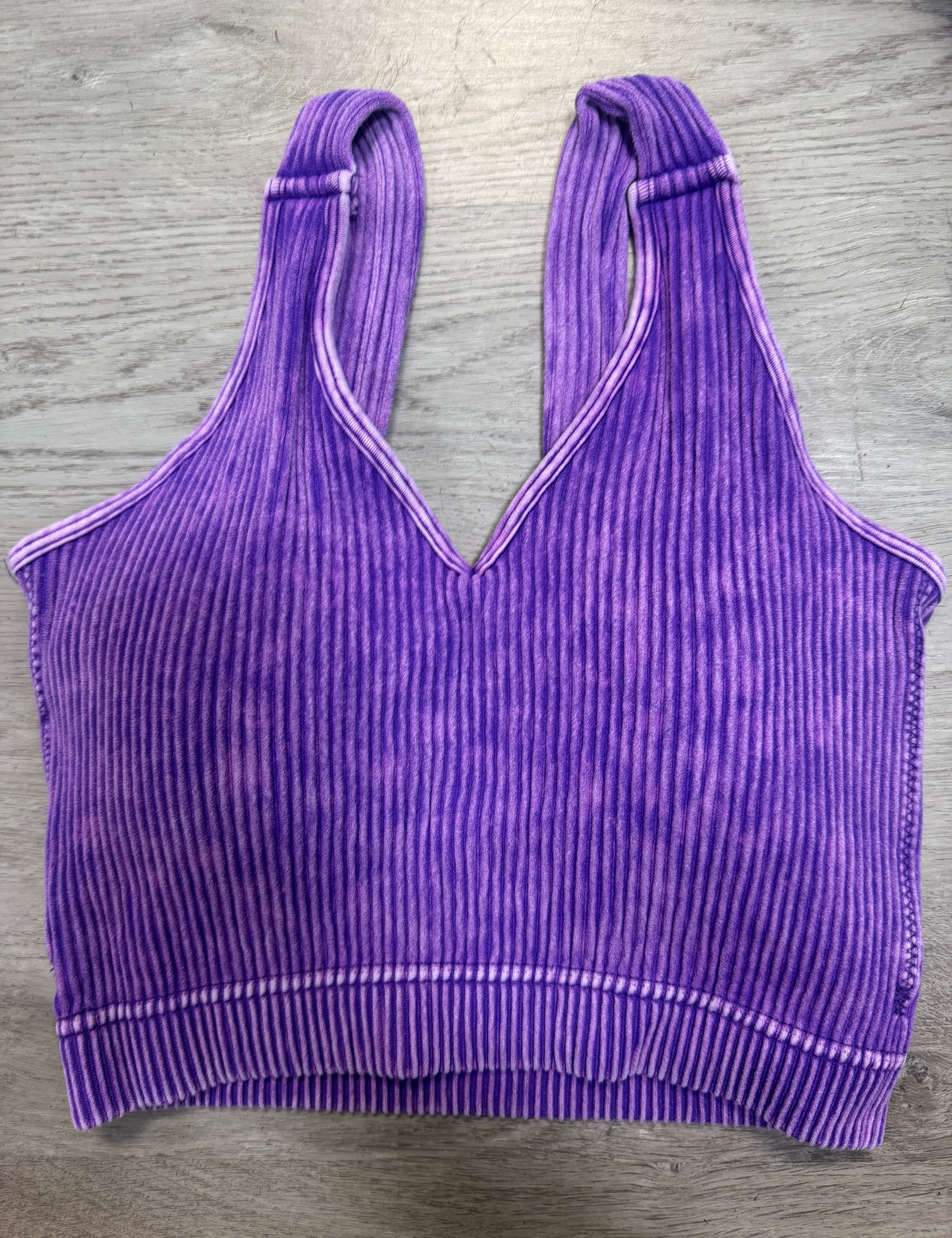 BEST SELLER Ribbed Padded Crop Seamless Tank