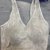 BEST SELLER Ribbed Padded Crop Seamless Tank