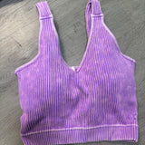 BEST SELLER Ribbed Padded Crop Seamless Tank