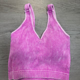 BEST SELLER Ribbed Padded Crop Seamless Tank
