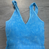 BEST SELLER Ribbed Padded Crop Seamless Tank