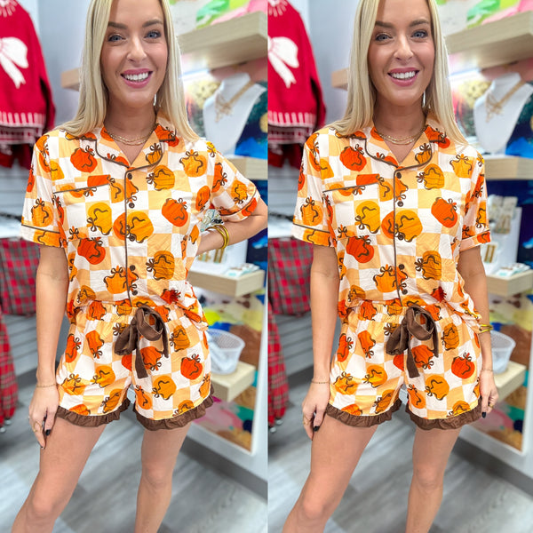 Harvest Hues Ruffle Pajama Set