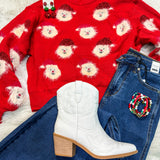Santa Claus Lane Sweater -Red
